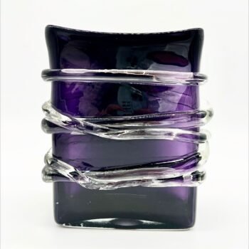 VASE EN VERRE SOUFFLE DE BOHEME, MID-CENTURY
