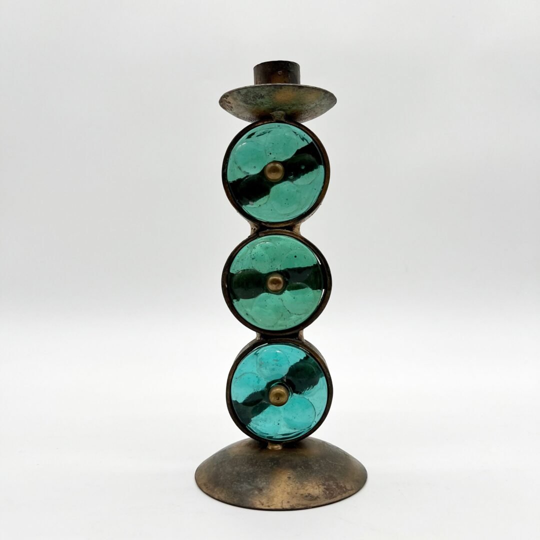 BOUGEOIR EN VERRE ET LAITON GREC, 1950/60 – Image 2