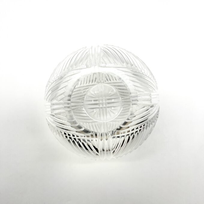 VASE BOULE EN VERRE SCULPTE, ART NOUVEAU – Image 10