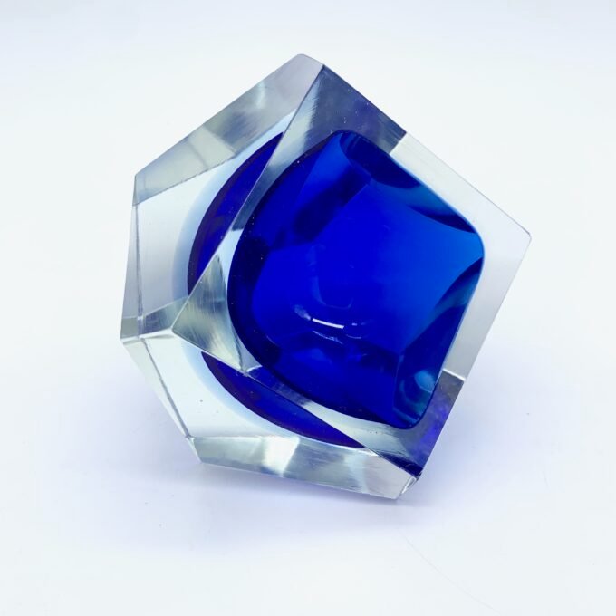 CENDRIER DIAMANT EN VERRE SOMMERSO PAR FLAVIO POLI – MURANO, 1950 – Image 5