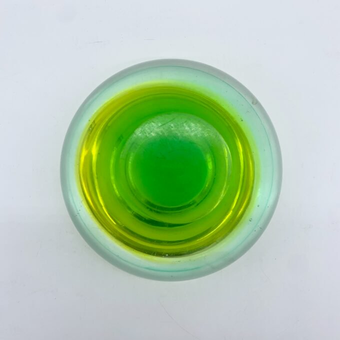 CENDRIER FLAVIO POLI, MURANO, VERT/JAUNE, SEGUSO, 1970 – Image 14