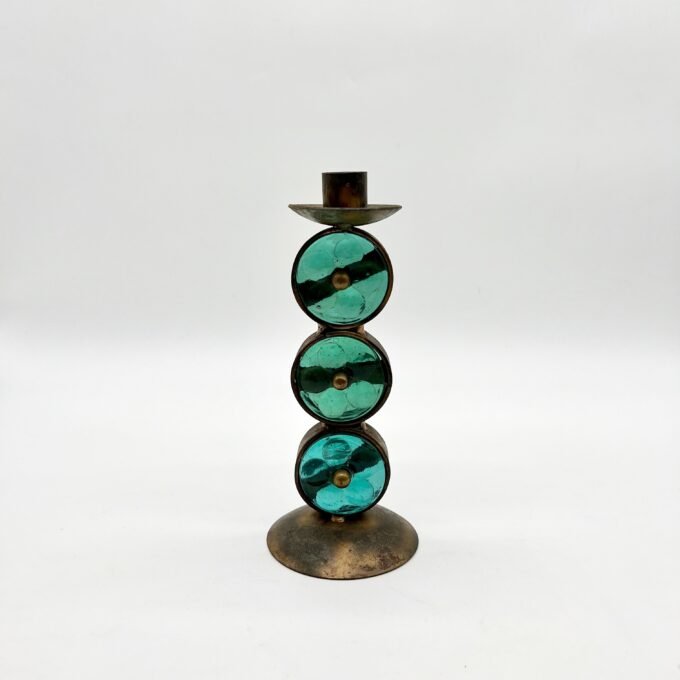 BOUGEOIR EN VERRE ET LAITON GREC, 1950/60 – Image 3