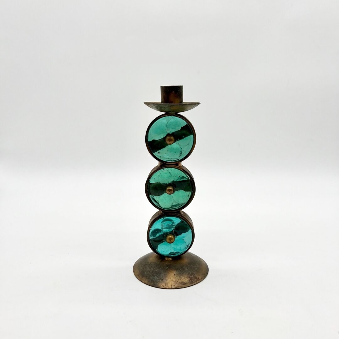 BOUGEOIR EN VERRE ET LAITON GREC, 1950/60 – Image 3