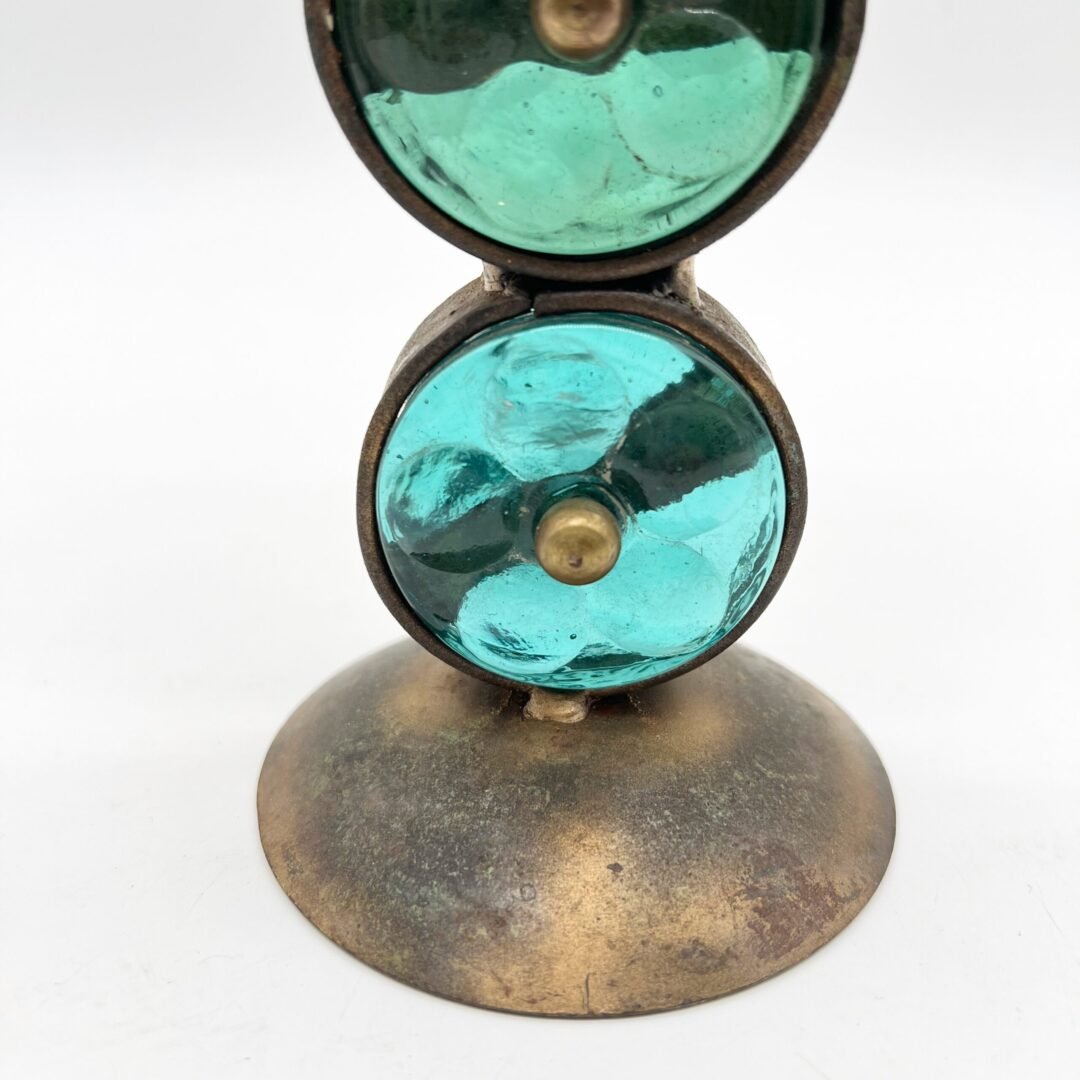 BOUGEOIR EN VERRE ET LAITON GREC, 1950/60 – Image 4