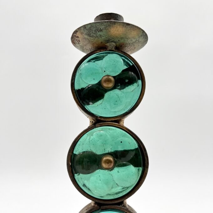 BOUGEOIR EN VERRE ET LAITON GREC, 1950/60 – Image 6