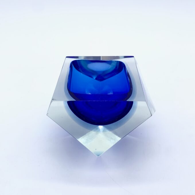 CENDRIER DIAMANT EN VERRE SOMMERSO PAR FLAVIO POLI – MURANO, 1950 – Image 4