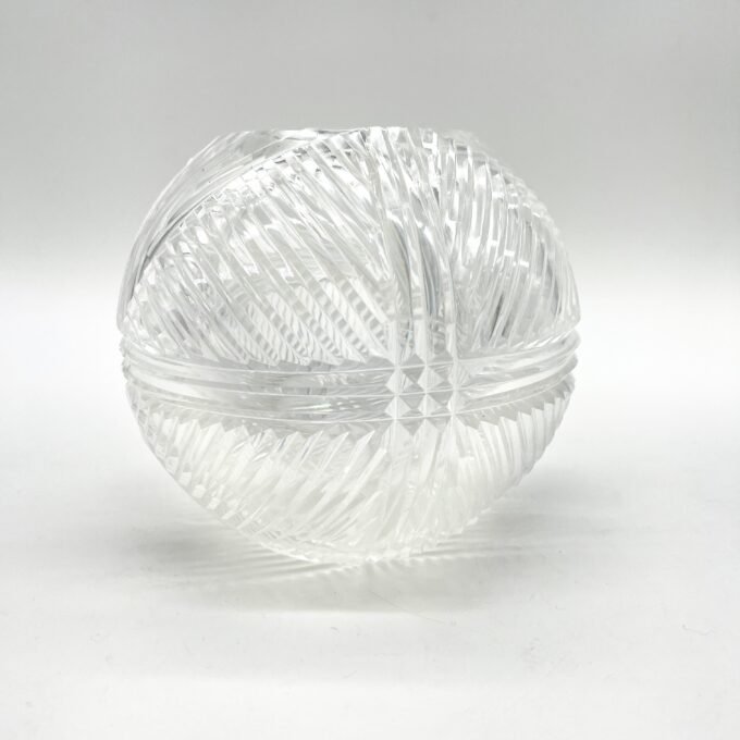 VASE BOULE EN VERRE SCULPTE, ART NOUVEAU – Image 5