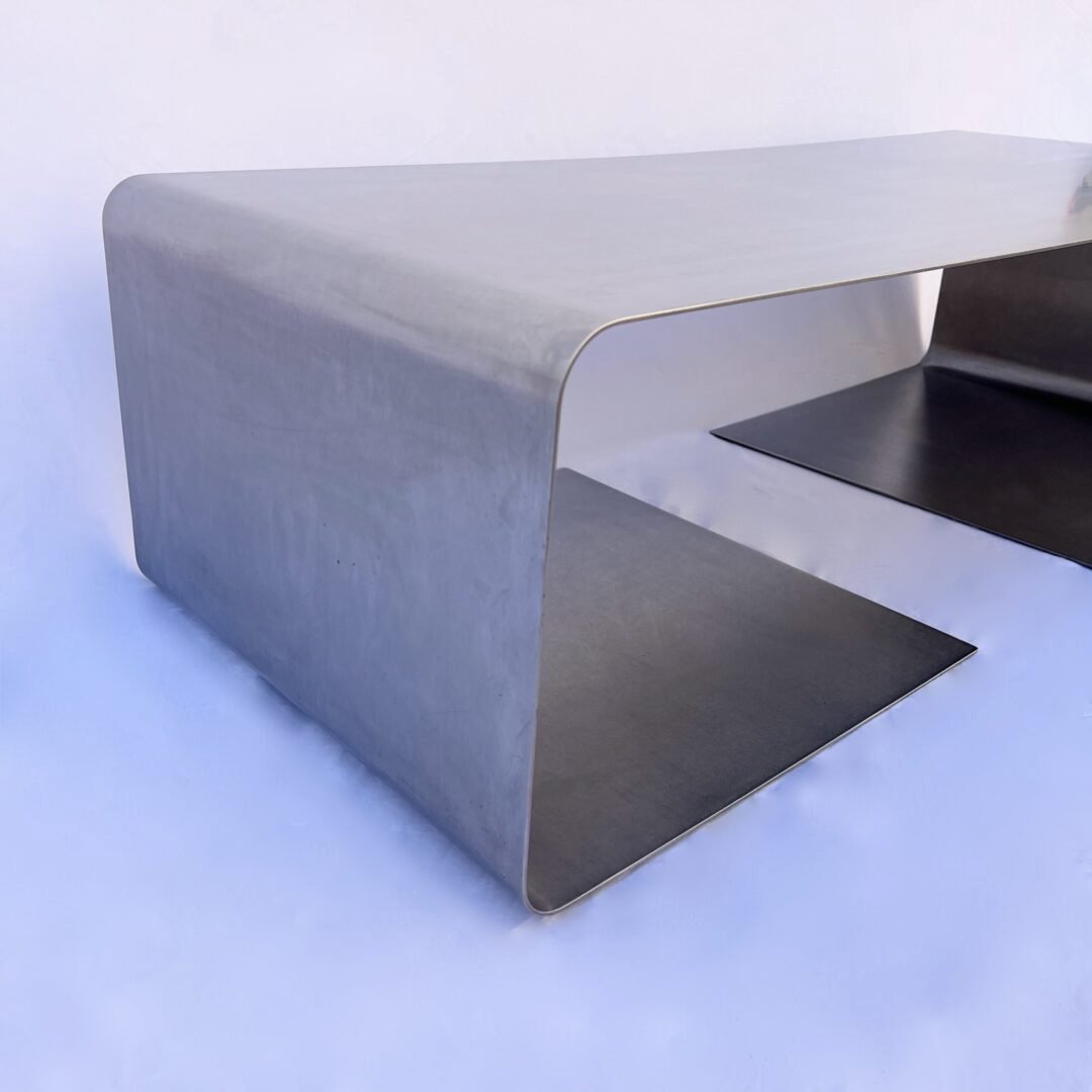 RECTANGULAR STAINLESS STEEL COFFEE TABLE, 1970S – Image 7