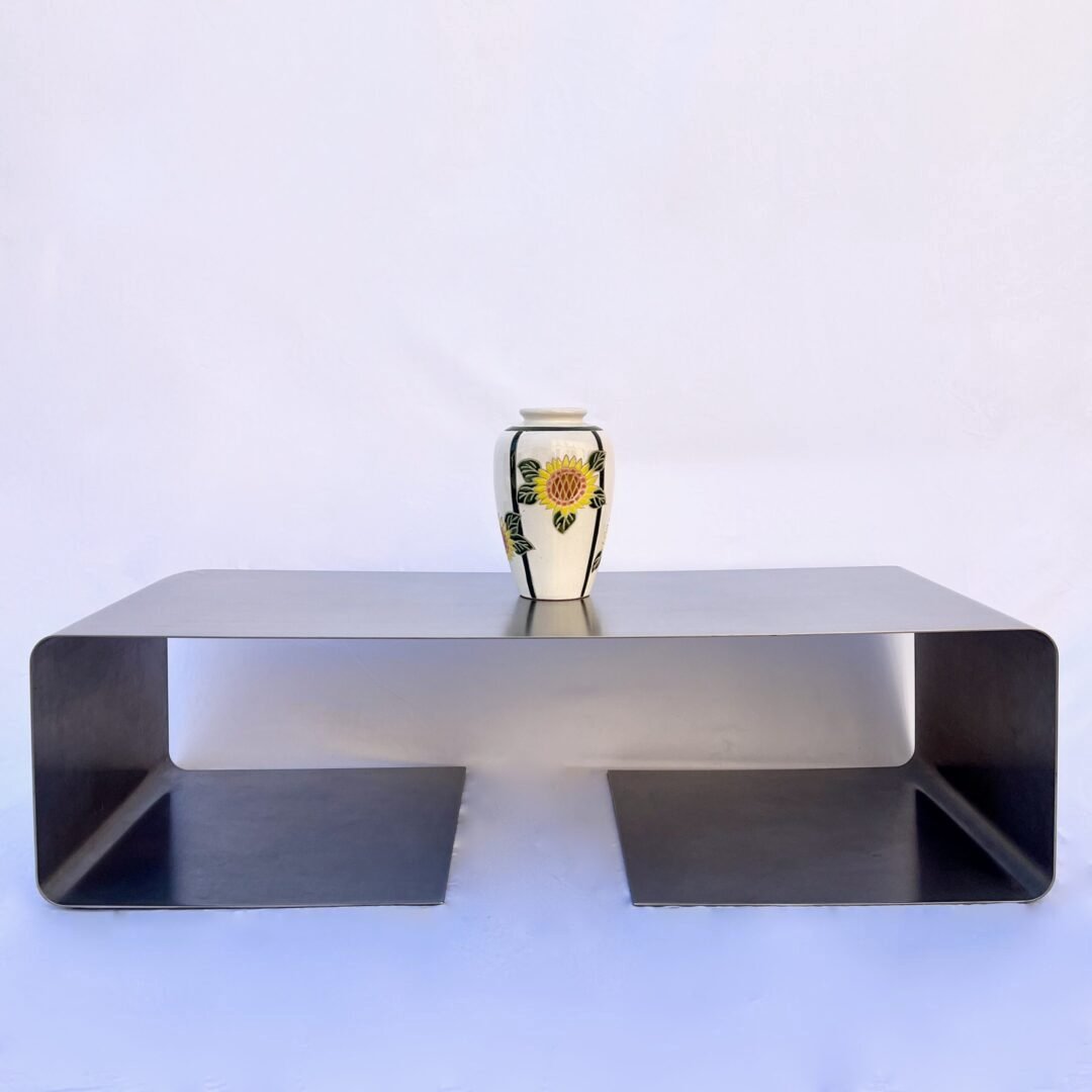RECTANGULAR STAINLESS STEEL COFFEE TABLE, 1970S – Image 2