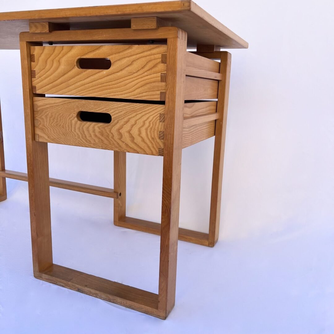 ARCHITECT'S DESK MADE OF PINE WOOD, 1970s – Image 7