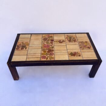 CERAMIC COFFEE TABLE BY RAYMONDE LEDUC, VALLAURIS 1960