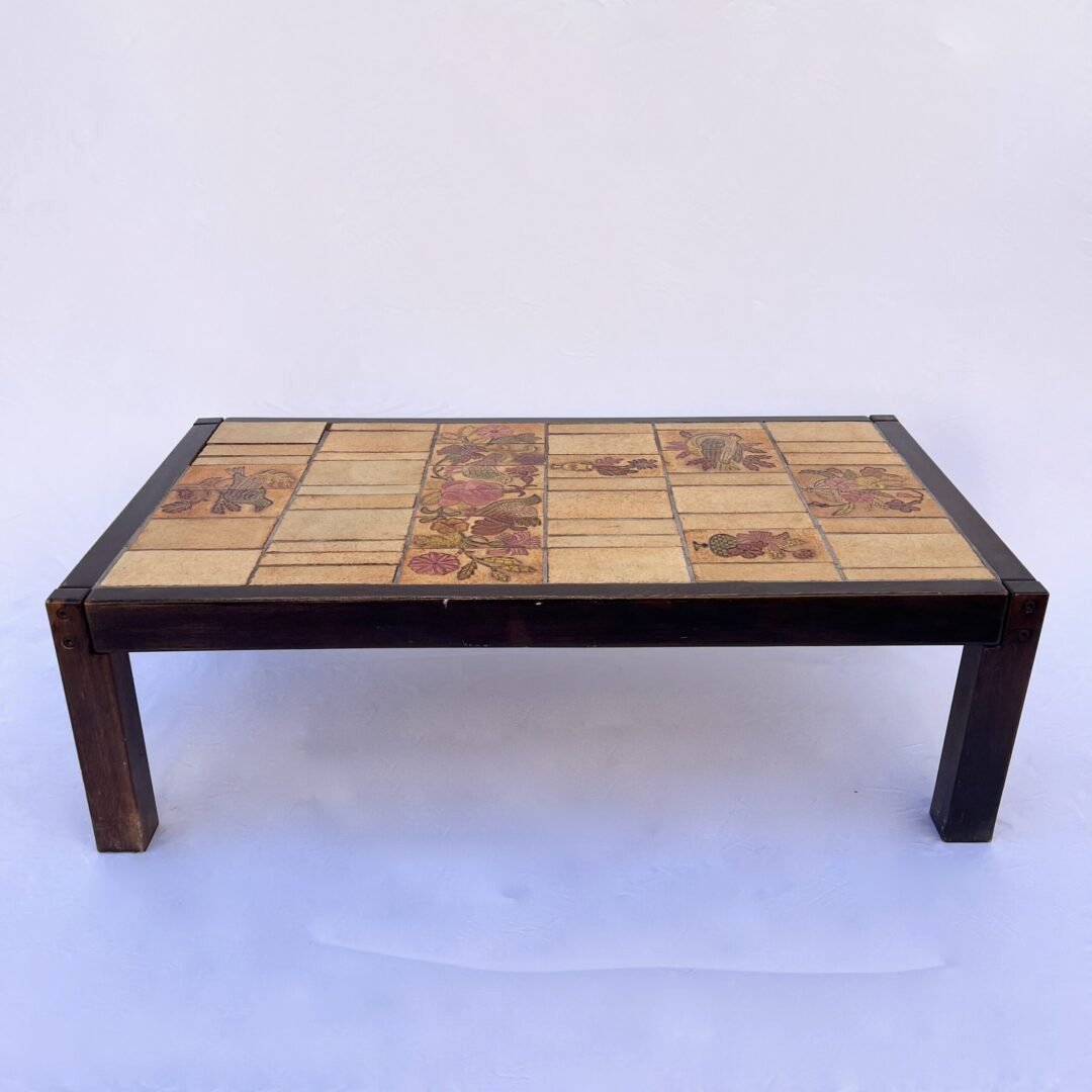CERAMIC COFFEE TABLE BY RAYMONDE LEDUC, VALLAURIS 1960 – Image 4