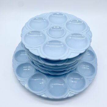 SET ASSIETTES ET PLAT EN CÉRAMIQUE "SARREGUEMINES" 1930s
