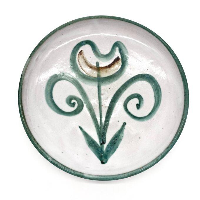 ASSIETTE AU DÉCOR FLORAL - ROBERT PICAULT 1950 – Image 3