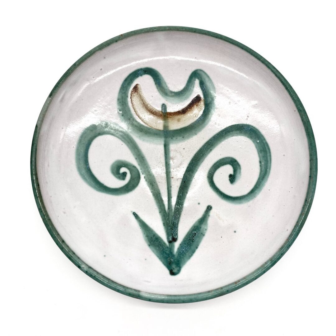 ASSIETTE AU DÉCOR FLORAL - ROBERT PICAULT 1950 – Image 3