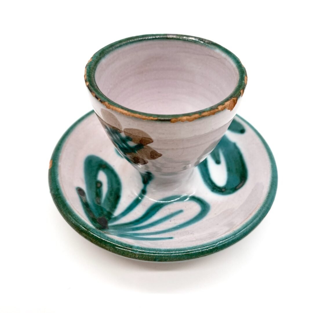 COQUETIER AU DÉCOR FLORAL – ROBERT PICAULT 1960 – Image 6