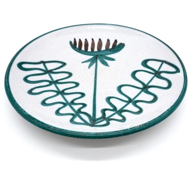 ASSIETTE AU DÉCOR FLORAL – ROBERT PICAULT 1960
