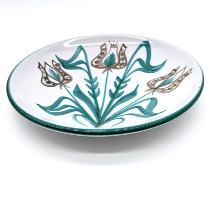 GRANDE ASSIETTE AU DÉCOR FLORAL - ROBERT PICAULT 1960