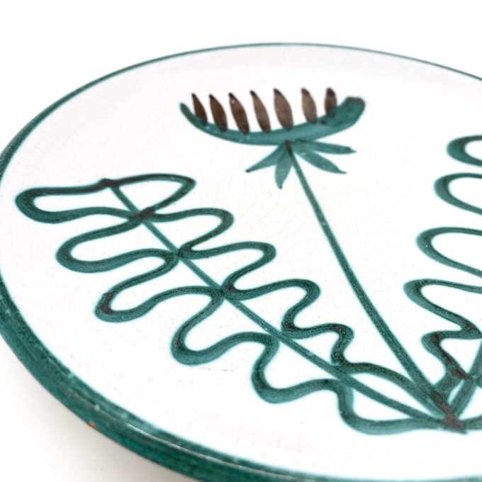 ASSIETTE AU DÉCOR FLORAL – ROBERT PICAULT 1960 – Image 3