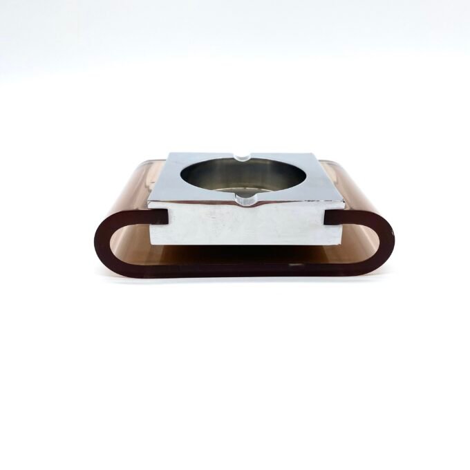 GRAND CENDRIER PLEXI ET CHROME PAR "MICHEL DUMAS", 1970s – Image 13