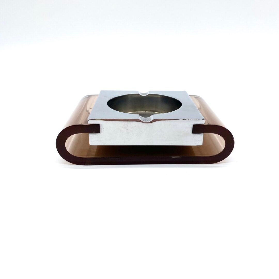 GRAND CENDRIER PLEXI ET CHROME PAR "MICHEL DUMAS", 1970s – Image 13