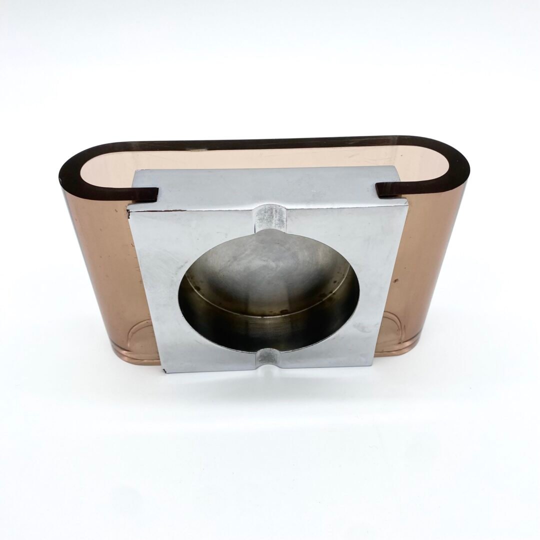 GRAND CENDRIER PLEXI ET CHROME PAR "MICHEL DUMAS", 1970s – Image 3