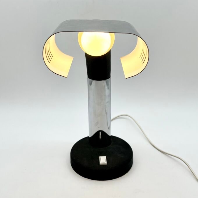 LAMPE TARGETTI CHROME ET NOIR, 1970s. ITALY – Image 9