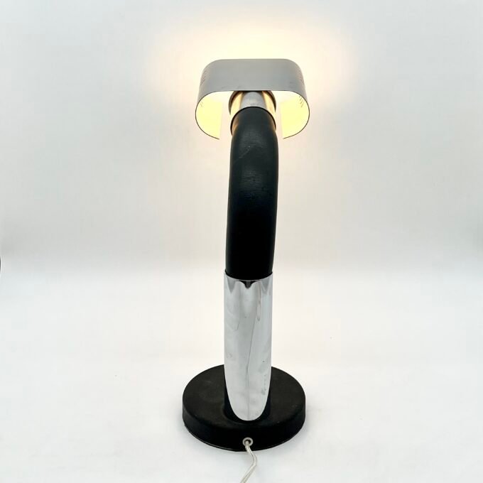 LAMPE TARGETTI CHROME ET NOIR, 1970s. ITALY – Image 17