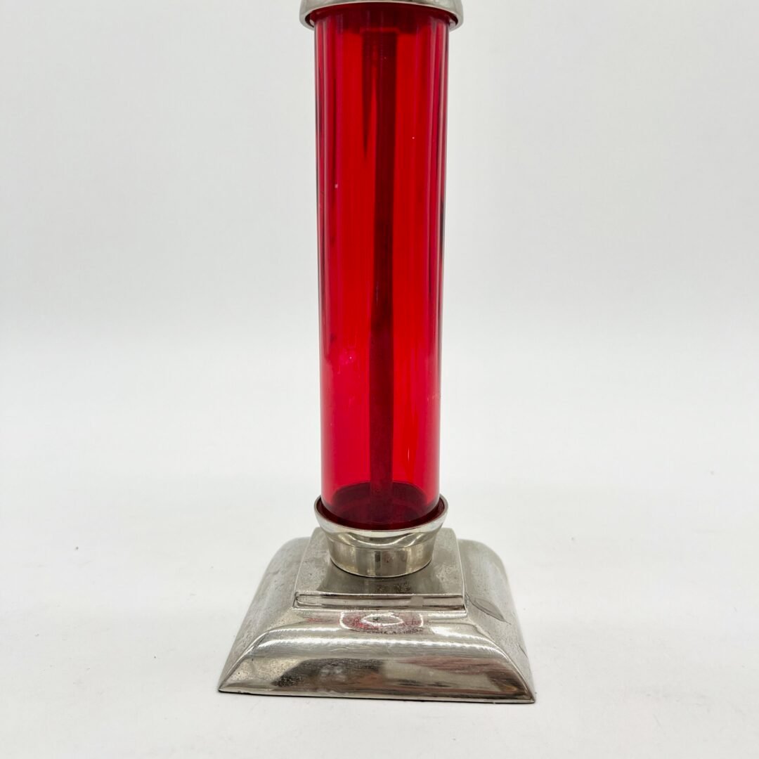 PAIRE DE BOUGEOIRS ROUGES POST BAUHAUS, 1930-50 – Image 4