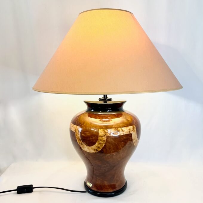 GRANDE LAMPE DE SALON "LANCEL PARIS", 1980s. MADE IN ITALY