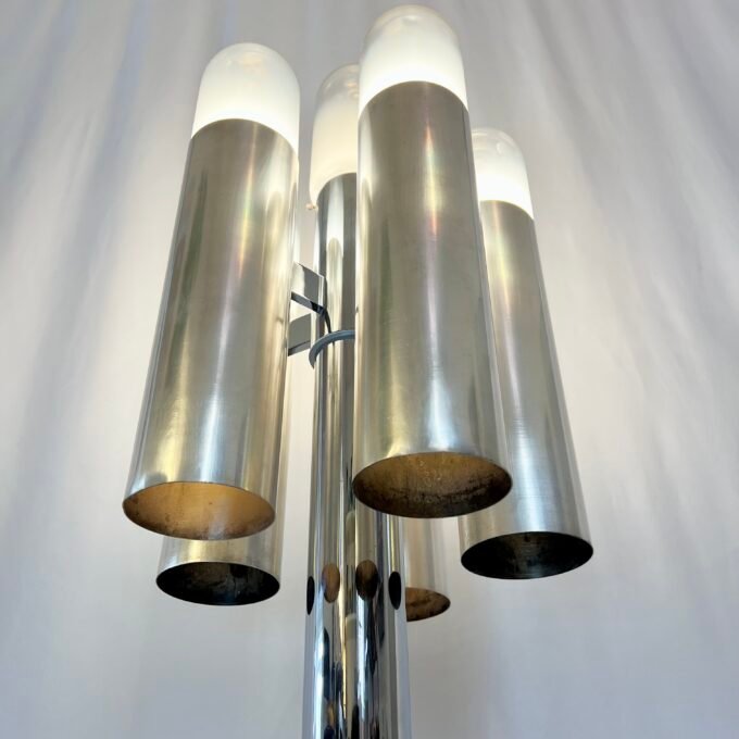 LAMPADAIRE "SPACE AGE" – ATTRIBUÉ À CARLO NASON, CHROME & MURANO, 1970s – Image 12