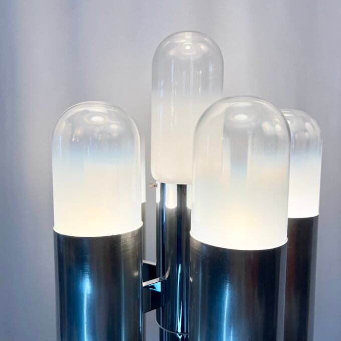 LAMPADAIRE "SPACE AGE" – ATTRIBUÉ À CARLO NASON, CHROME & MURANO, 1970s – Image 17
