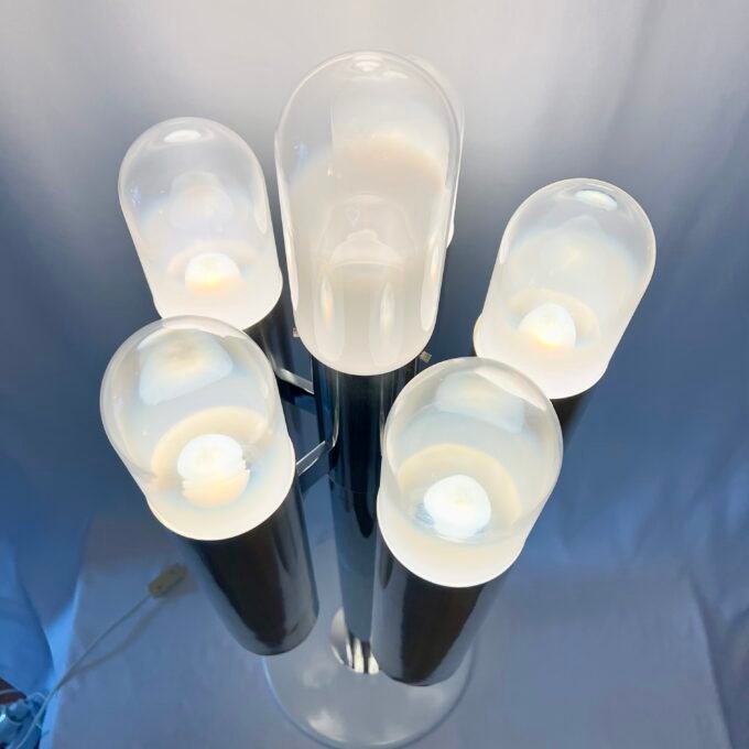 LAMPADAIRE "SPACE AGE" – ATTRIBUÉ À CARLO NASON, CHROME & MURANO, 1970s – Image 18