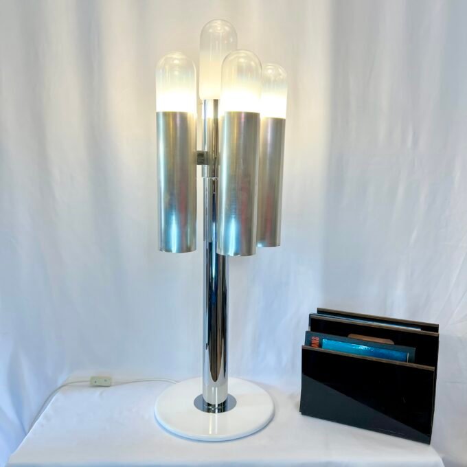 LAMPADAIRE "SPACE AGE" – ATTRIBUÉ À CARLO NASON, CHROME & MURANO, 1970s – Image 23