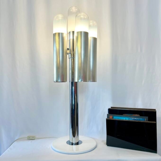 LAMPADAIRE "SPACE AGE" – ATTRIBUÉ À CARLO NASON, CHROME & MURANO, 1970s – Image 25