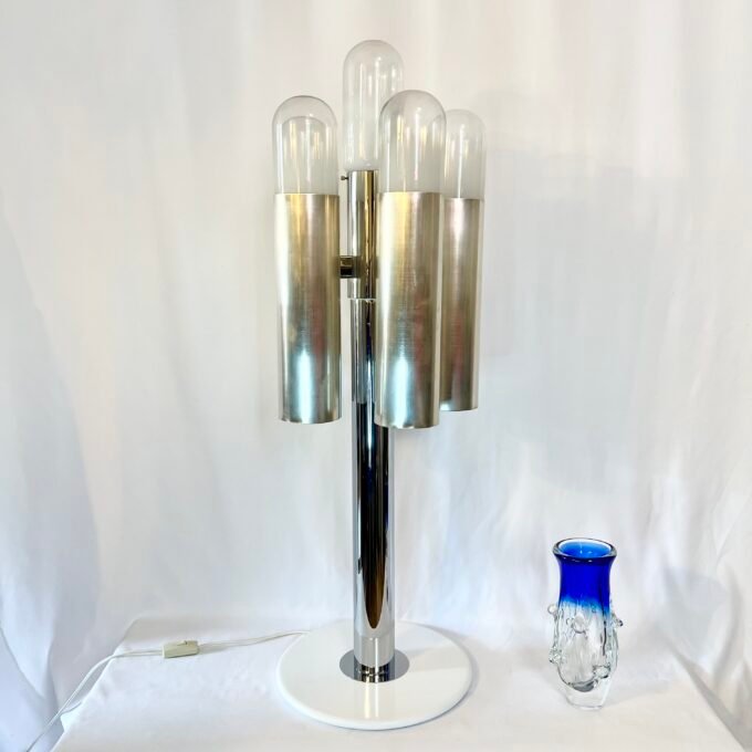 LAMPADAIRE "SPACE AGE" – ATTRIBUÉ À CARLO NASON, CHROME & MURANO, 1970s – Image 6