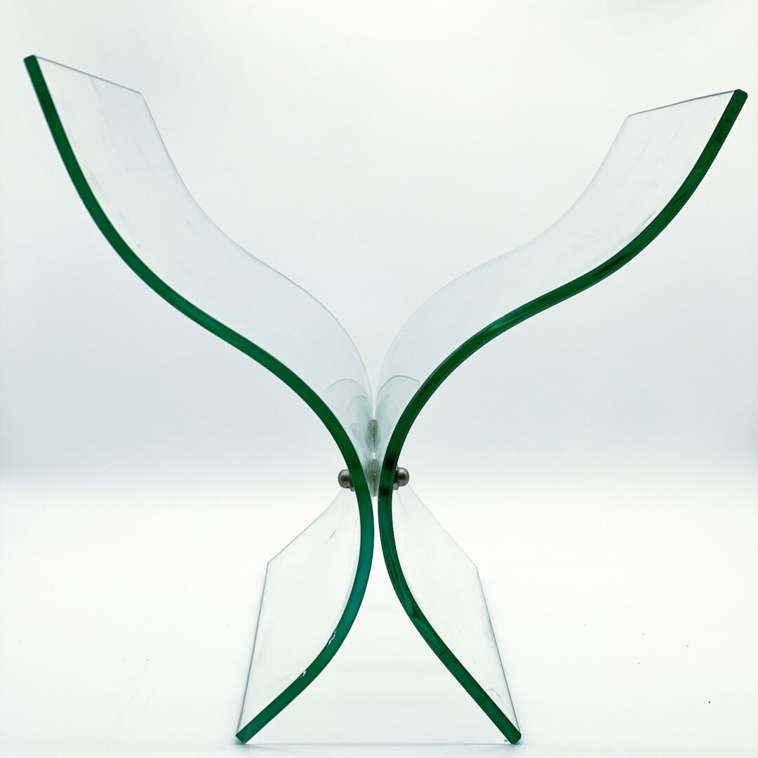 PORTE-REVUES XXL / VERRE TREMPÉ, 1980s, ITALY – Image 2
