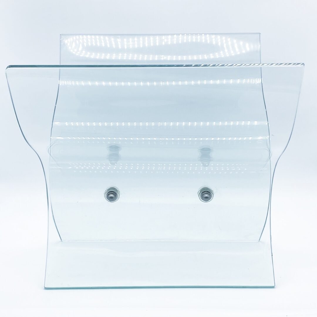 PORTE-REVUES XXL / VERRE TREMPÉ, 1980s, ITALY – Image 8