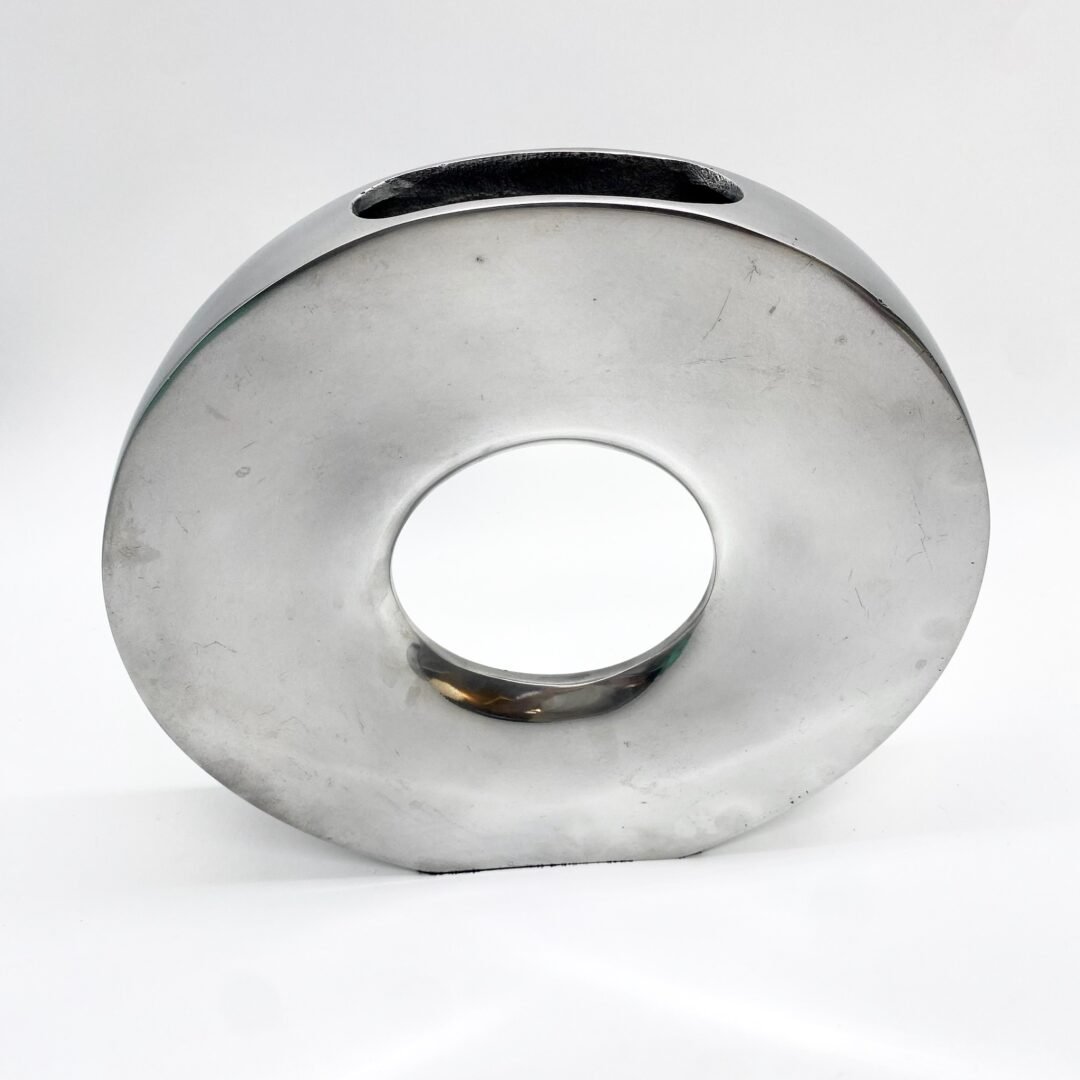 PAIRE DE VASES "DONUTS" / FONTE D’ALUMINIUM – 1970s ITALY – Image 11