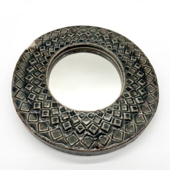 MIROIR CERAMIQUE "LOSANGES" , 1970s