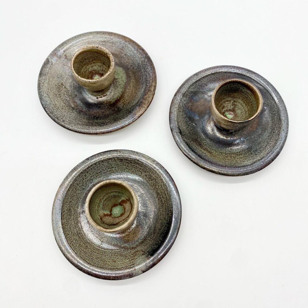 COQUETIERS EN GRÈS ÉMAILLÉ — TRAVAIL ARTISANAL, 1970-80 – Image 4