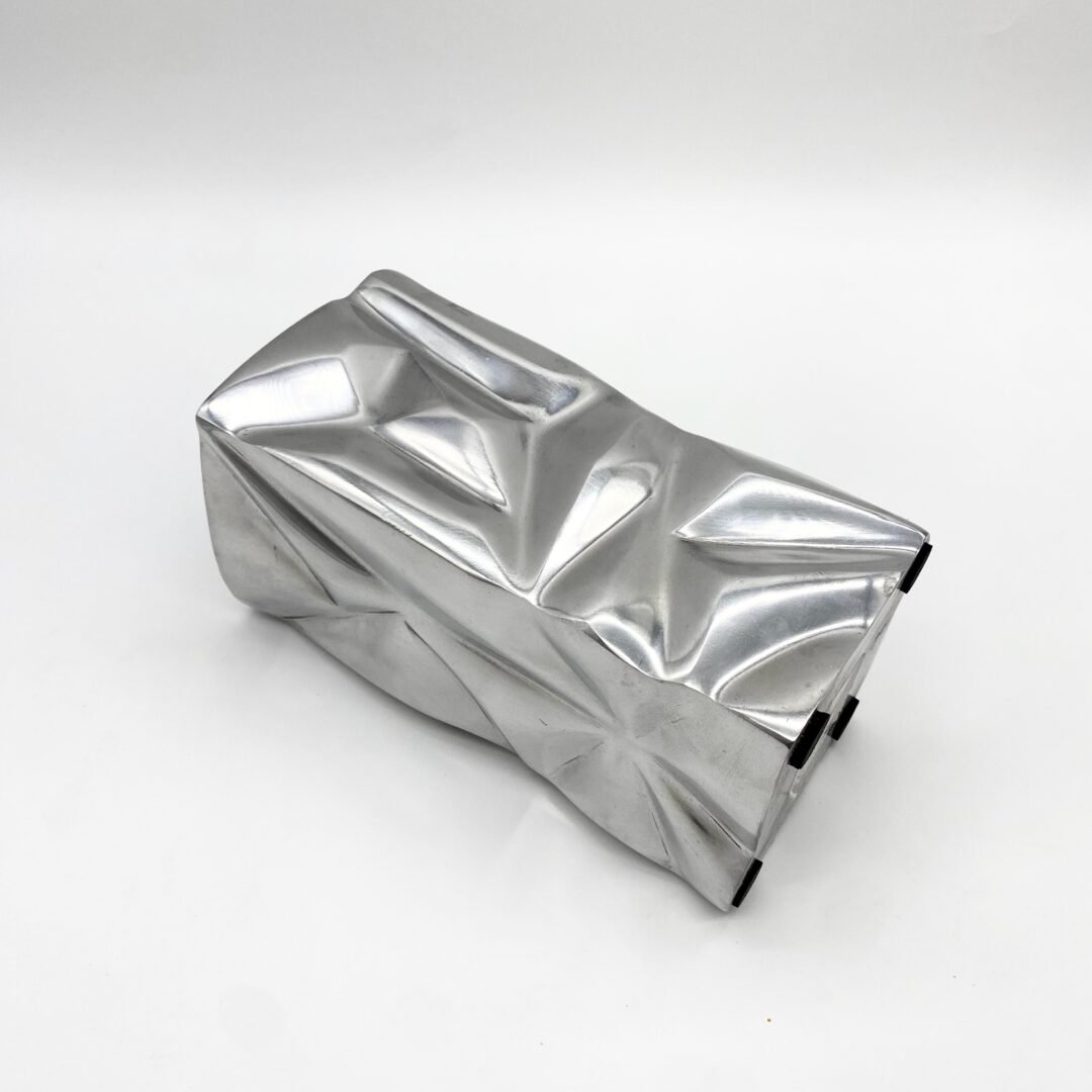 VASE "FROISSÉ" / FONTE D’ALUMINIUM – 1970s – Image 15