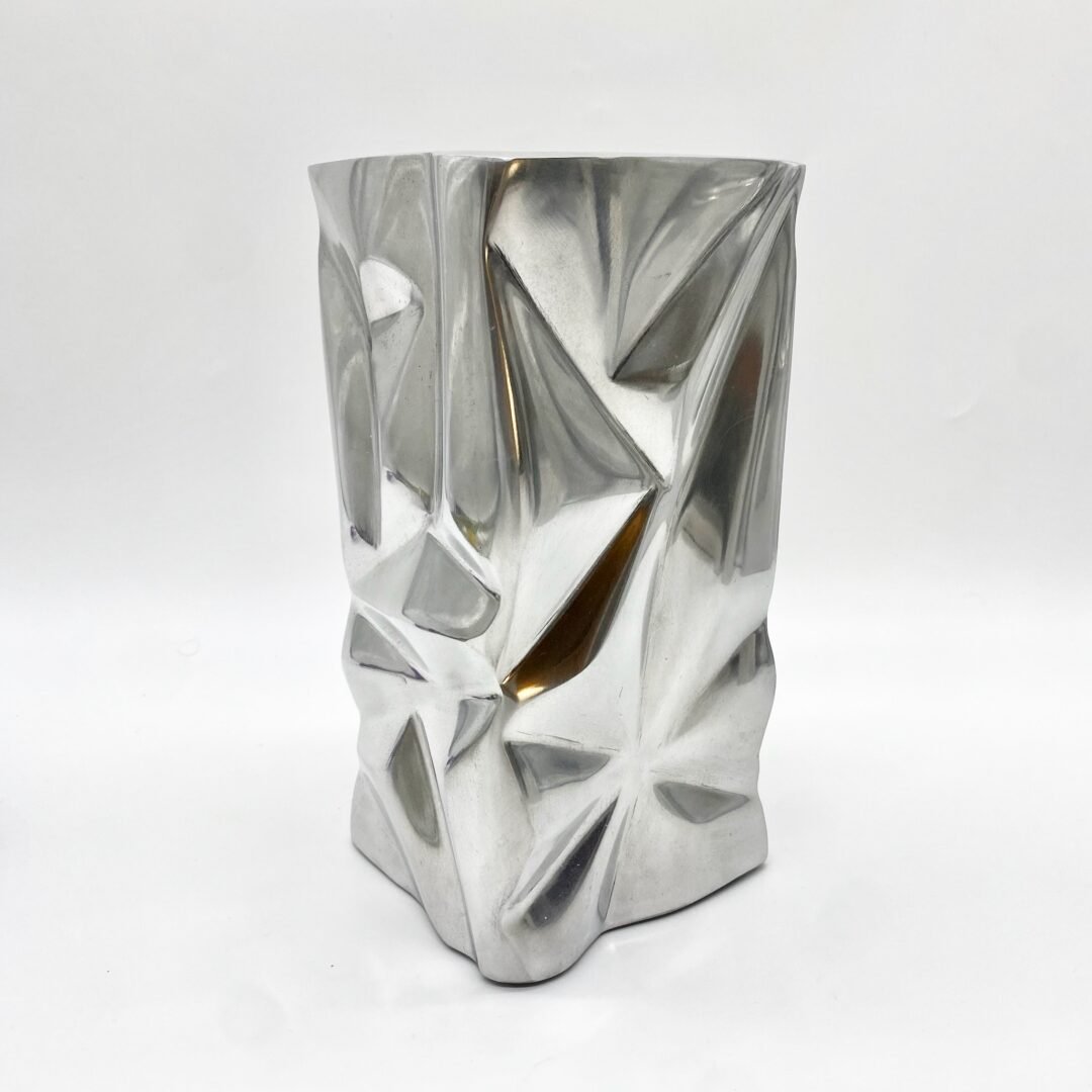 VASE "FROISSÉ" / FONTE D’ALUMINIUM – 1970s