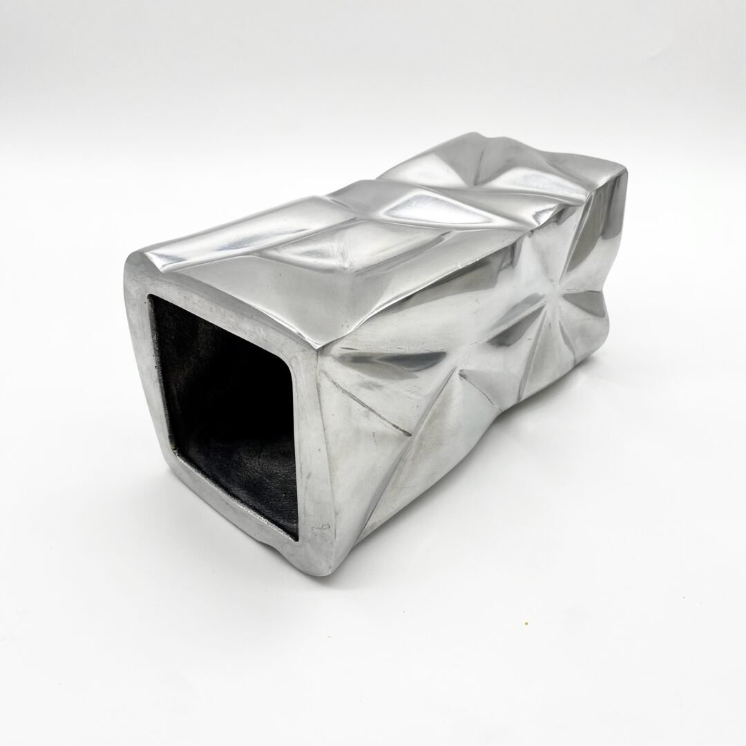 VASE "FROISSÉ" / FONTE D’ALUMINIUM – 1970s – Image 14