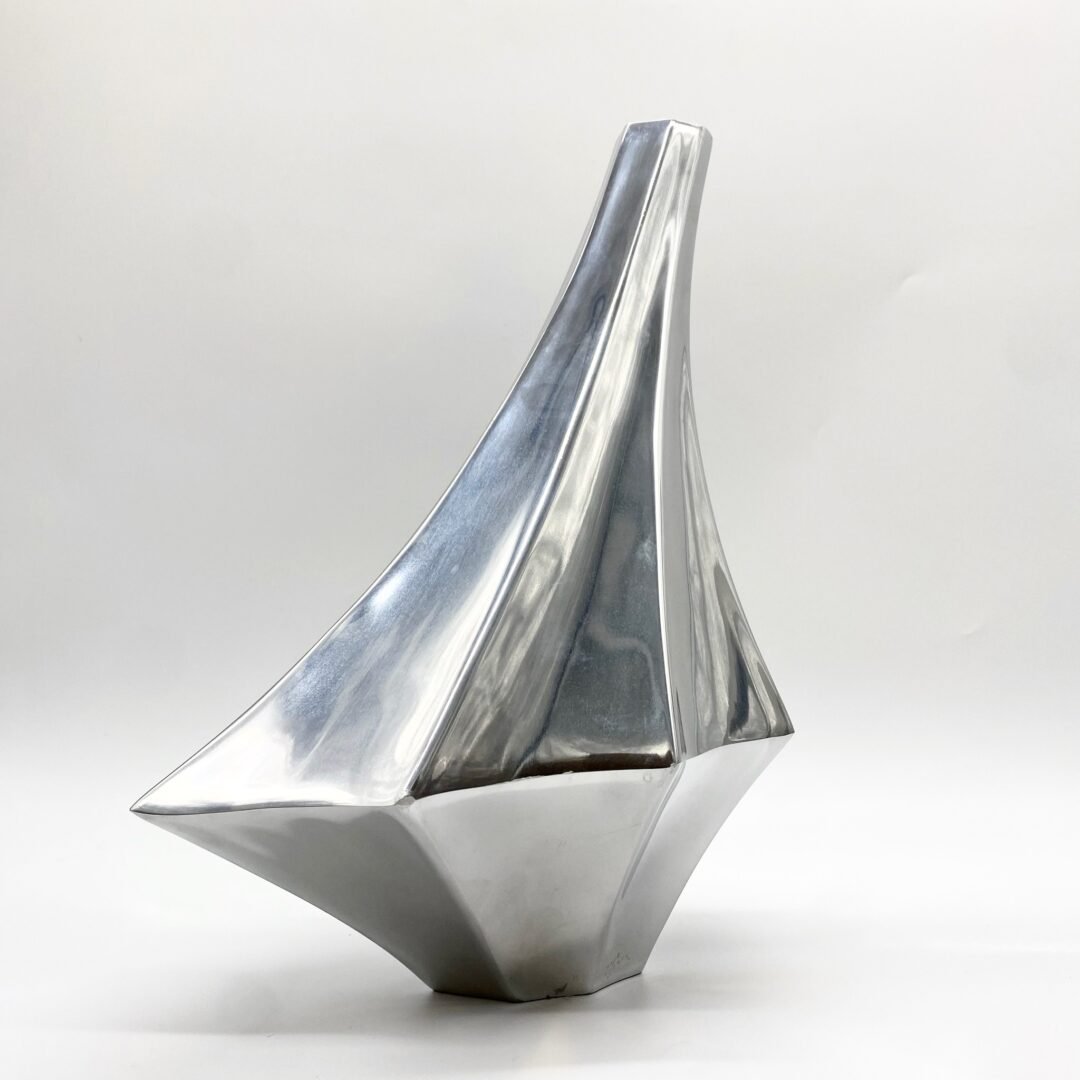 VASE "OVNI" / FONTE D’ALUMINIUM – 1970s  – Image 4