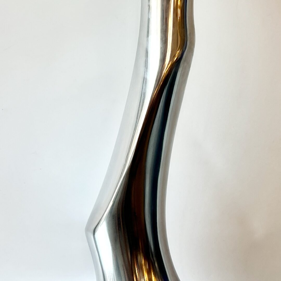 VASE "TORSADÉ" XXL / FONTE D’ALUMINIUM – 1980s – Image 6