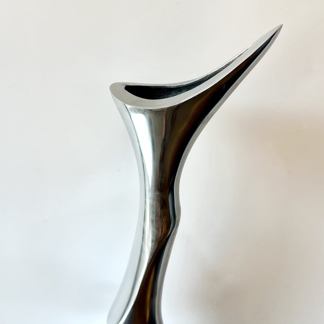 VASE "TORSADÉ" XXL / FONTE D’ALUMINIUM – 1980s – Image 4