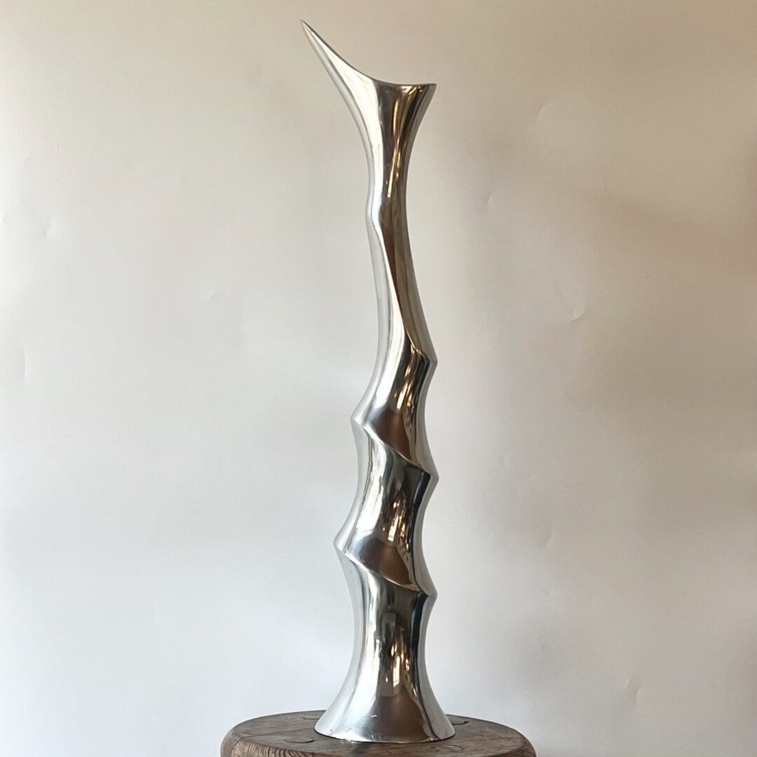 VASE "TORSADÉ" XXL / FONTE D’ALUMINIUM – 1980s – Image 10