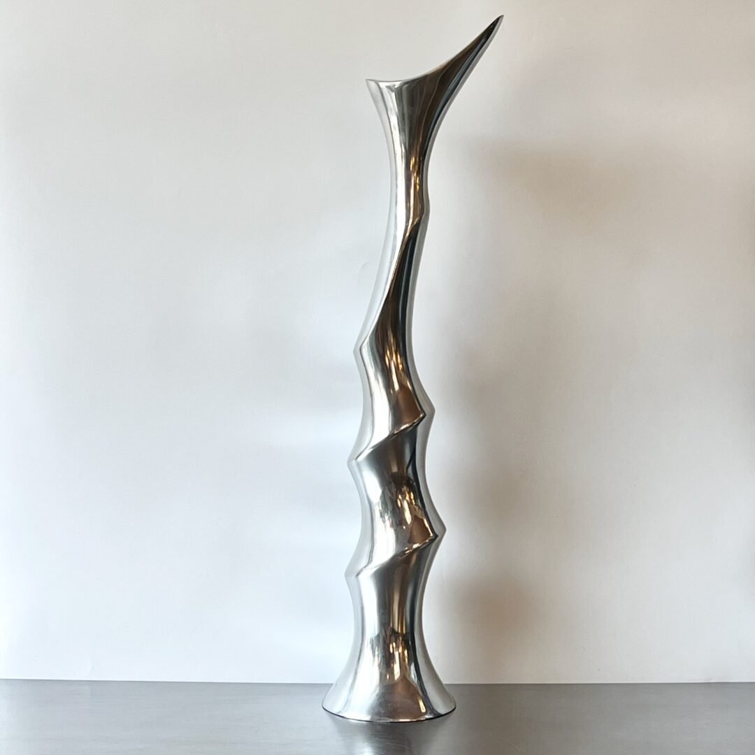 VASE "TORSADÉ" XXL / FONTE D’ALUMINIUM – 1980s