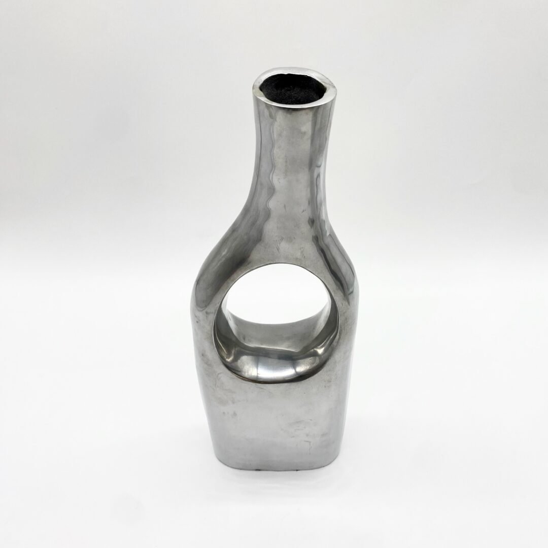 VASE MODERNISTE / FONTE D’ALUMINIUM – 1970s – Image 6